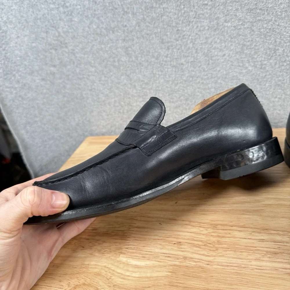 Frye loafers mens 8 navy blue penny slip on leather shoes